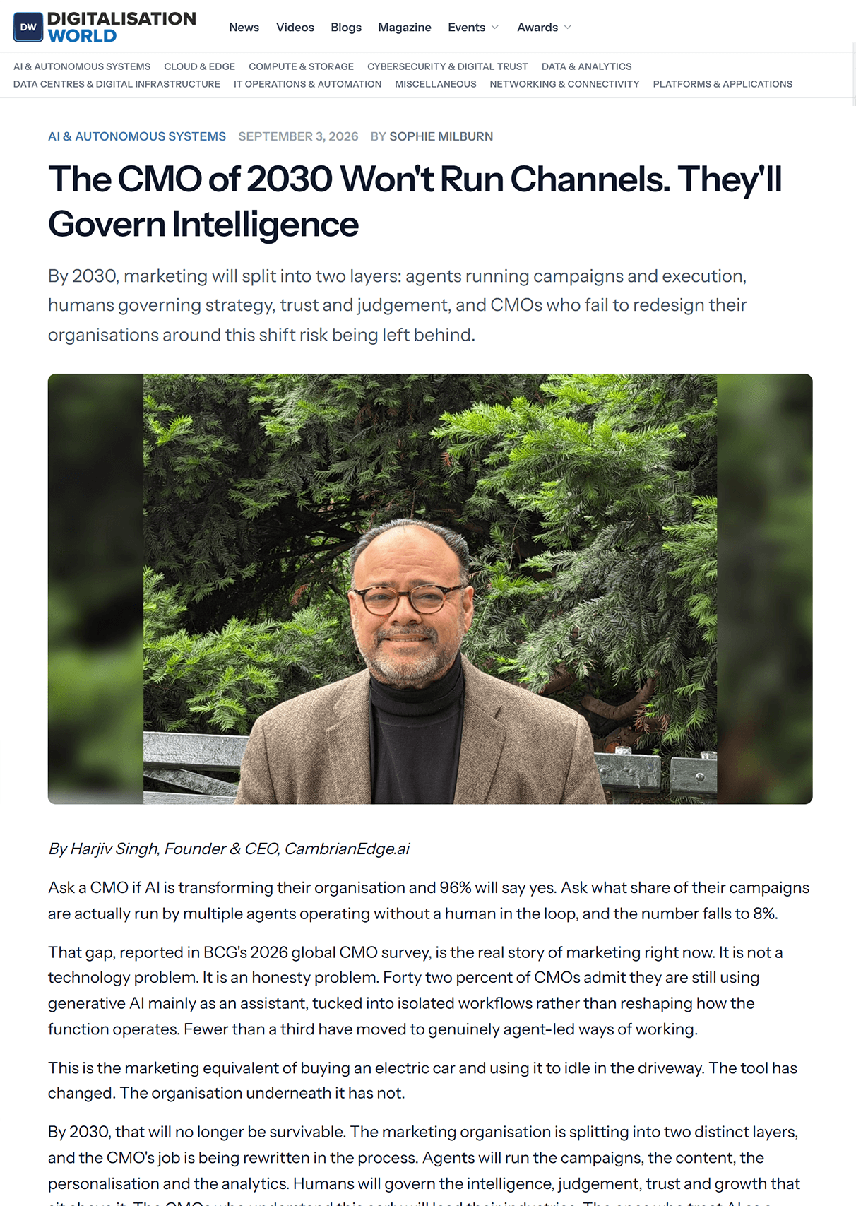 The CMO of 2030 Won't Run Channels. They'll Govern Intelligence