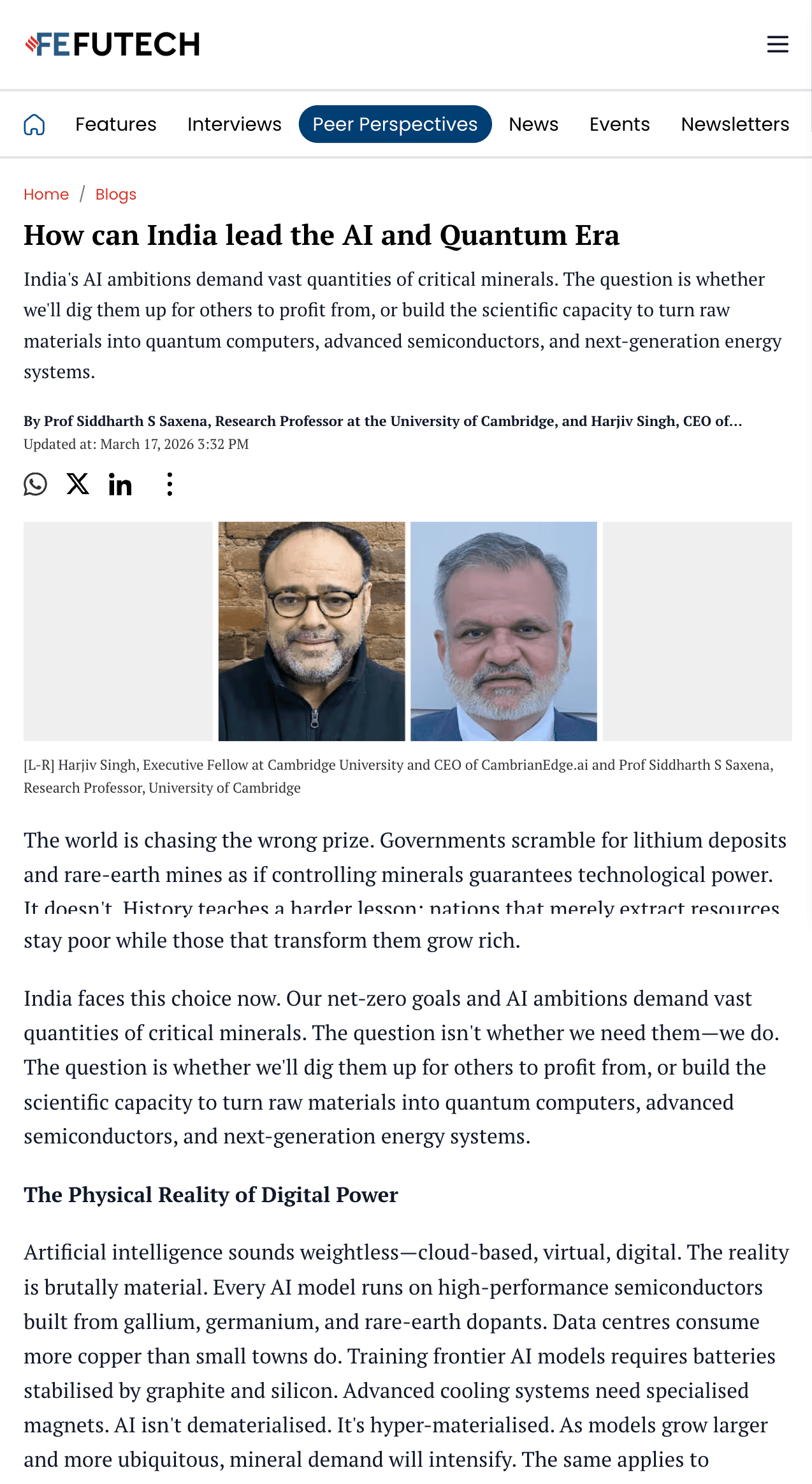 How can India lead the AI and Quantum Era