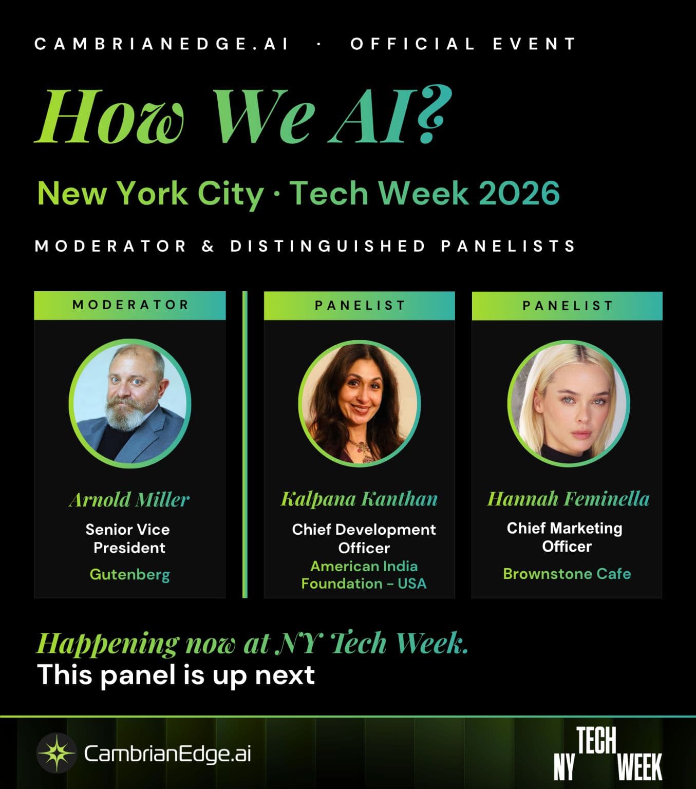 How We AI: NYC — promotional poster