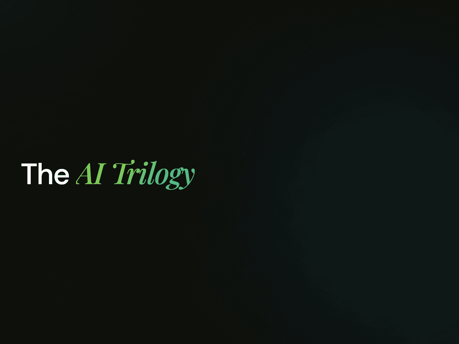 The Three Acts of the AI Era