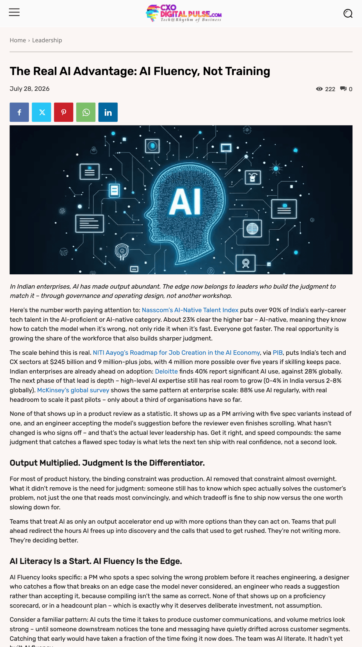 The Real AI Advantage: AI Fluency, Not Training The Real AI Advantage: AI Fluency, Not Training